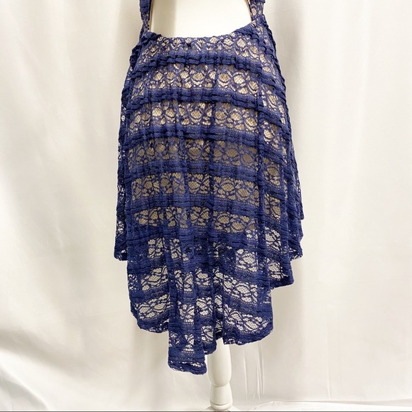 American Rag Navy Blue Lace Sleeveless Dress - Picture 5 of 8